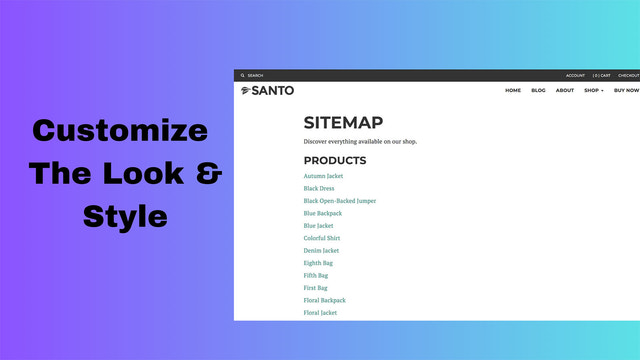 Sitemap aller Produkte hilft Kunden bei der Produktsuche Sitemap