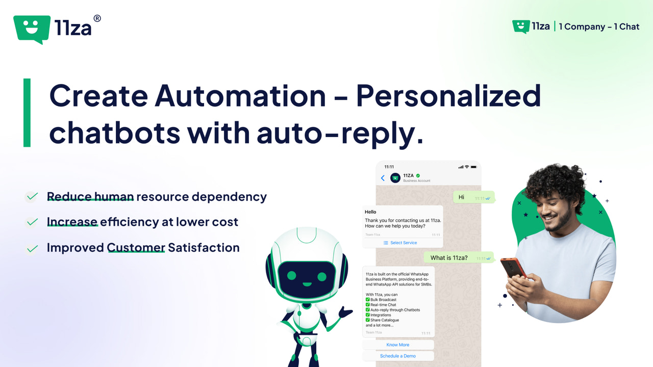 Créez de l'automatisation - Chatbots personnalisés avec réponse automatique.