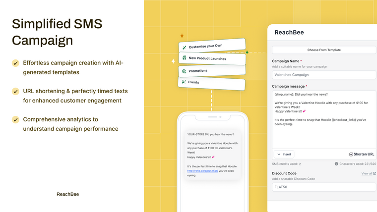 ReachBee ‑ SMS Marketing Screenshot