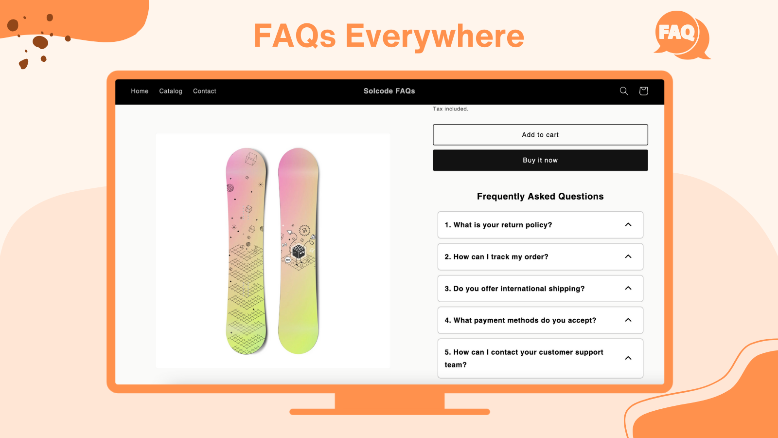 Preguntas Frecuentes, Captura de pantalla de escritorio de FAQs 2