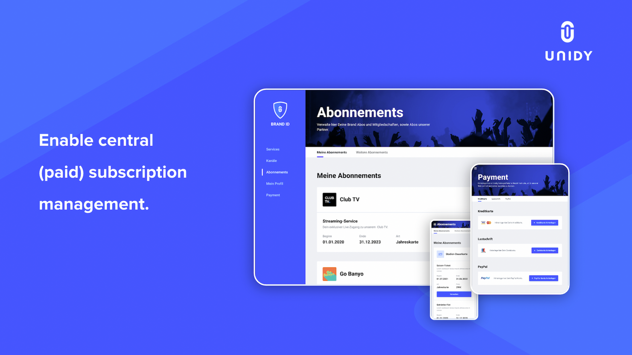 Ermöglichen Sie zentrales (bezahltes) Abonnementmanagement