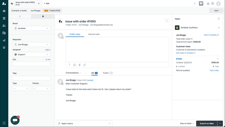 Zendesk Screenshot