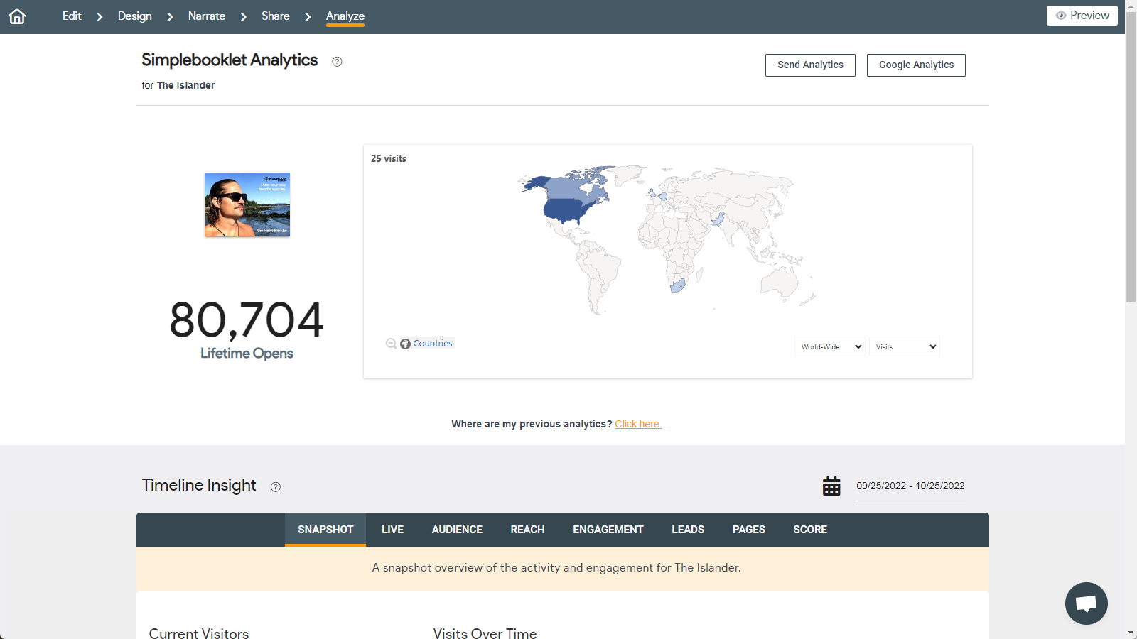 Obtenez des rapports détaillés sur l'engagement des clients avec vos pages.