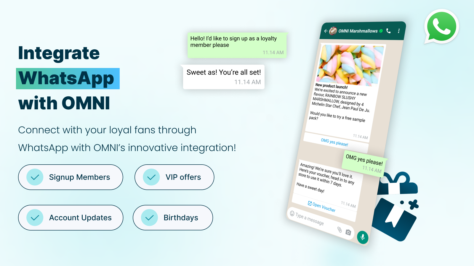 Connect WhatsApp for a super personalized experience!