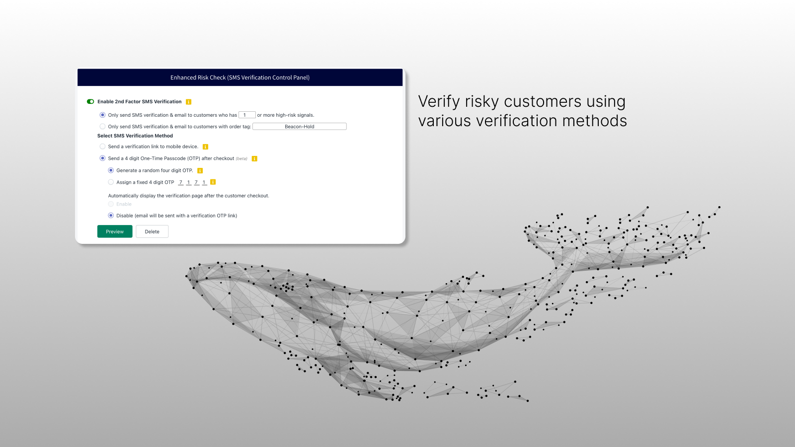 fraud analysis system settings page