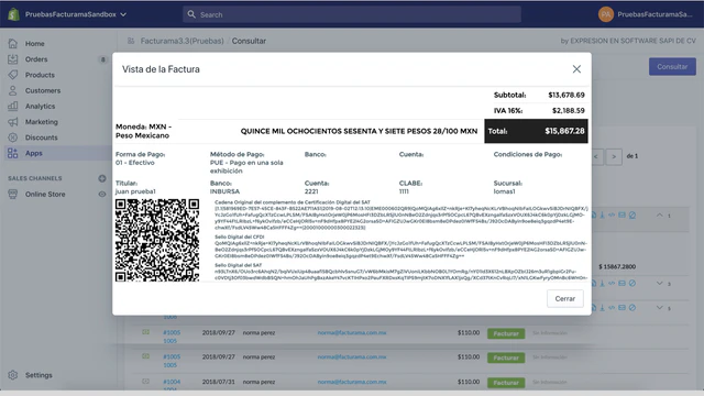 Contrôlez les fichiers PDF et XML de chaque facture