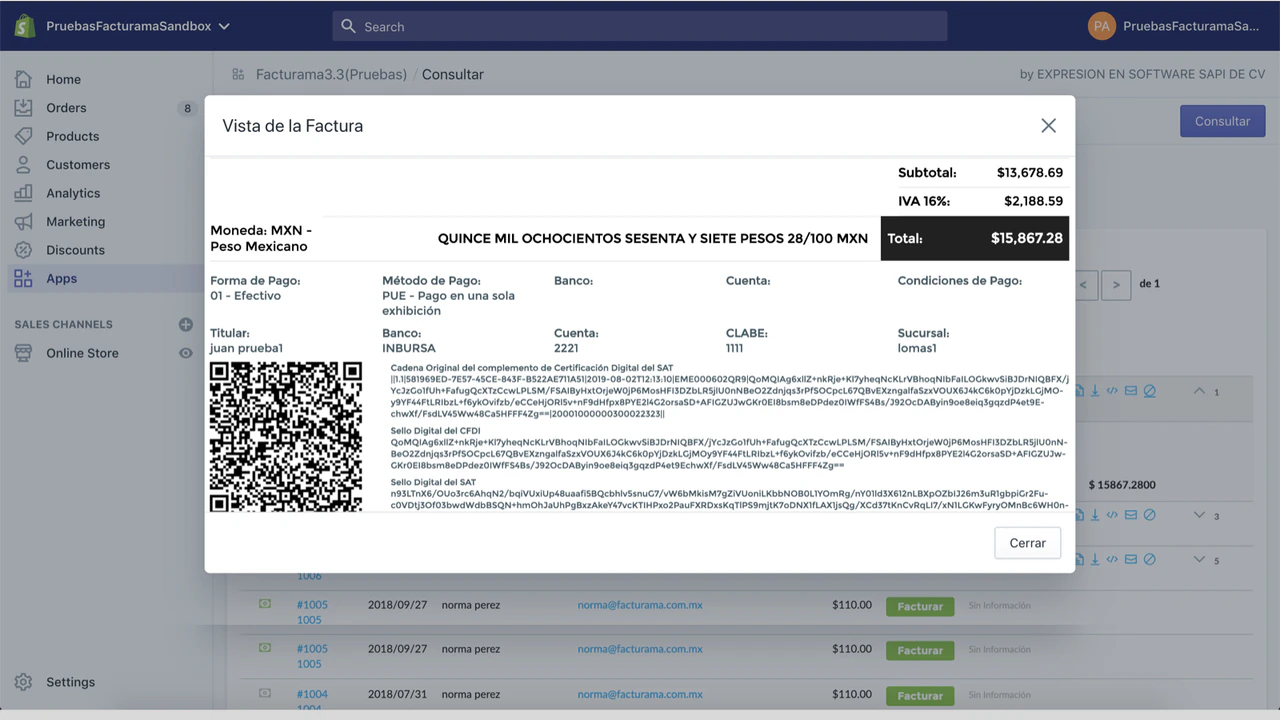 Controle os arquivos PDF e XML de cada fatura