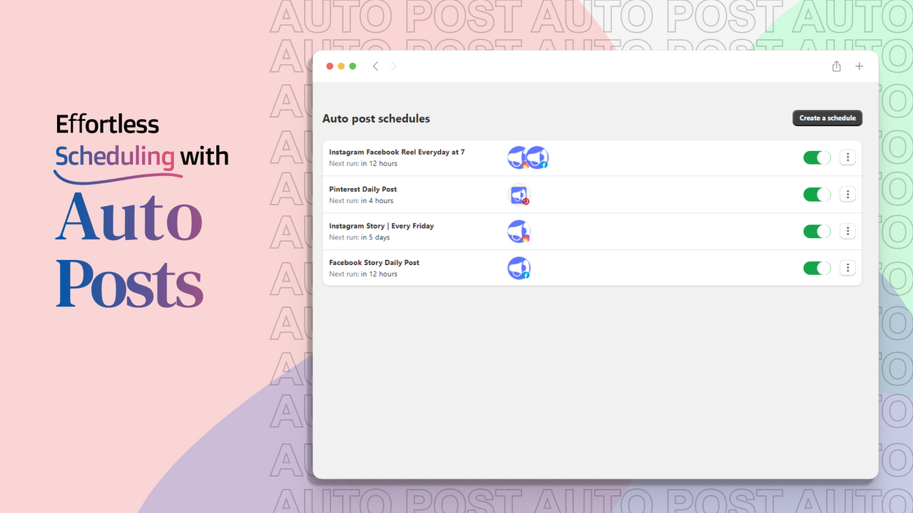 Schedule AI social media auto post and then Relax!