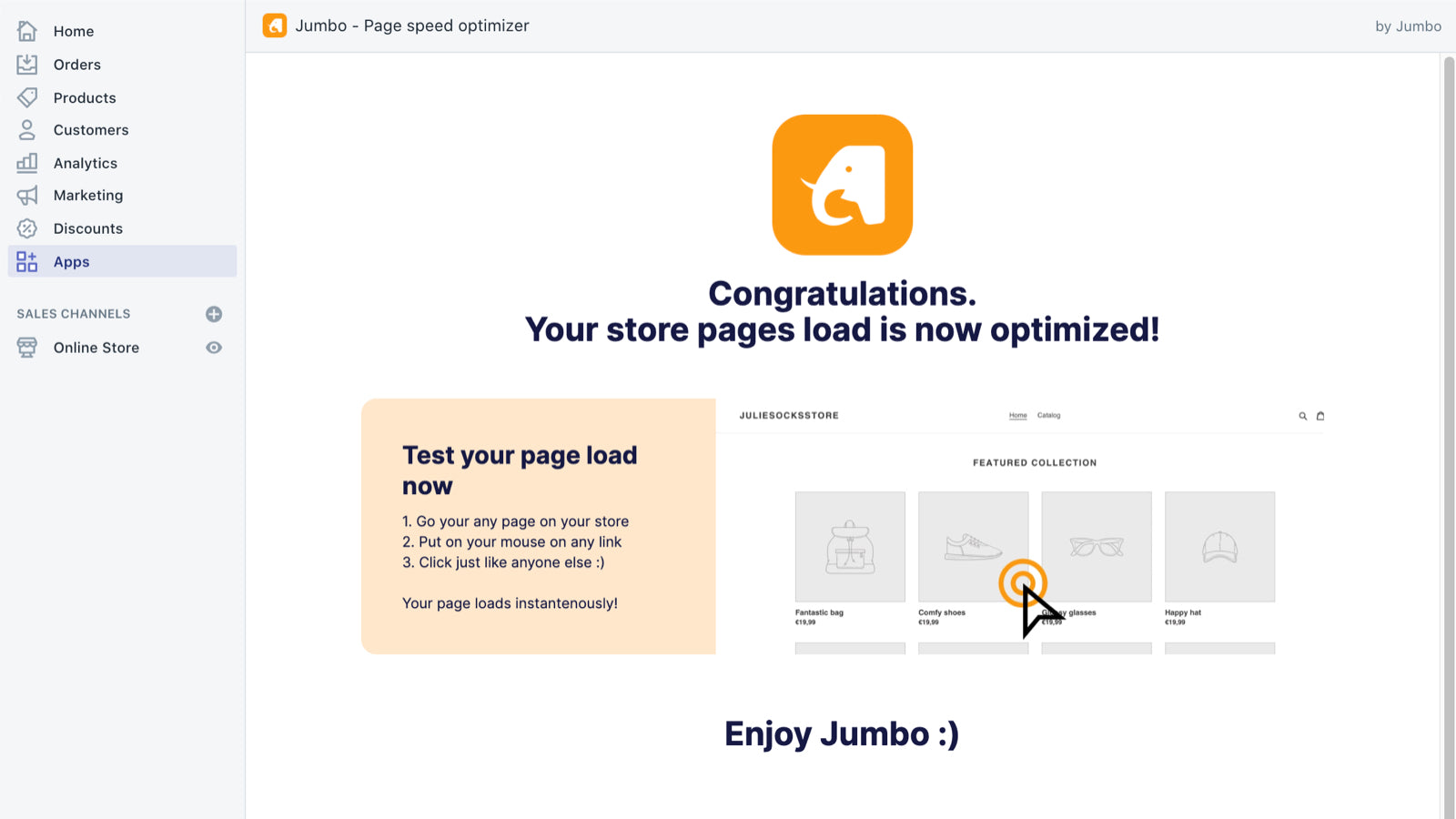 Jumbo ‑ Page speed optimizer Screenshot