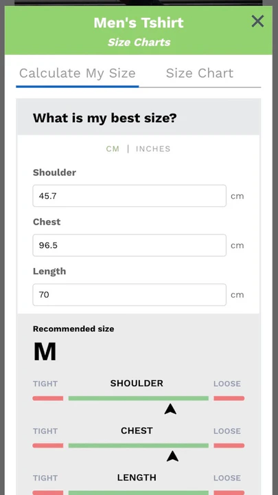 Modal Size Recommender