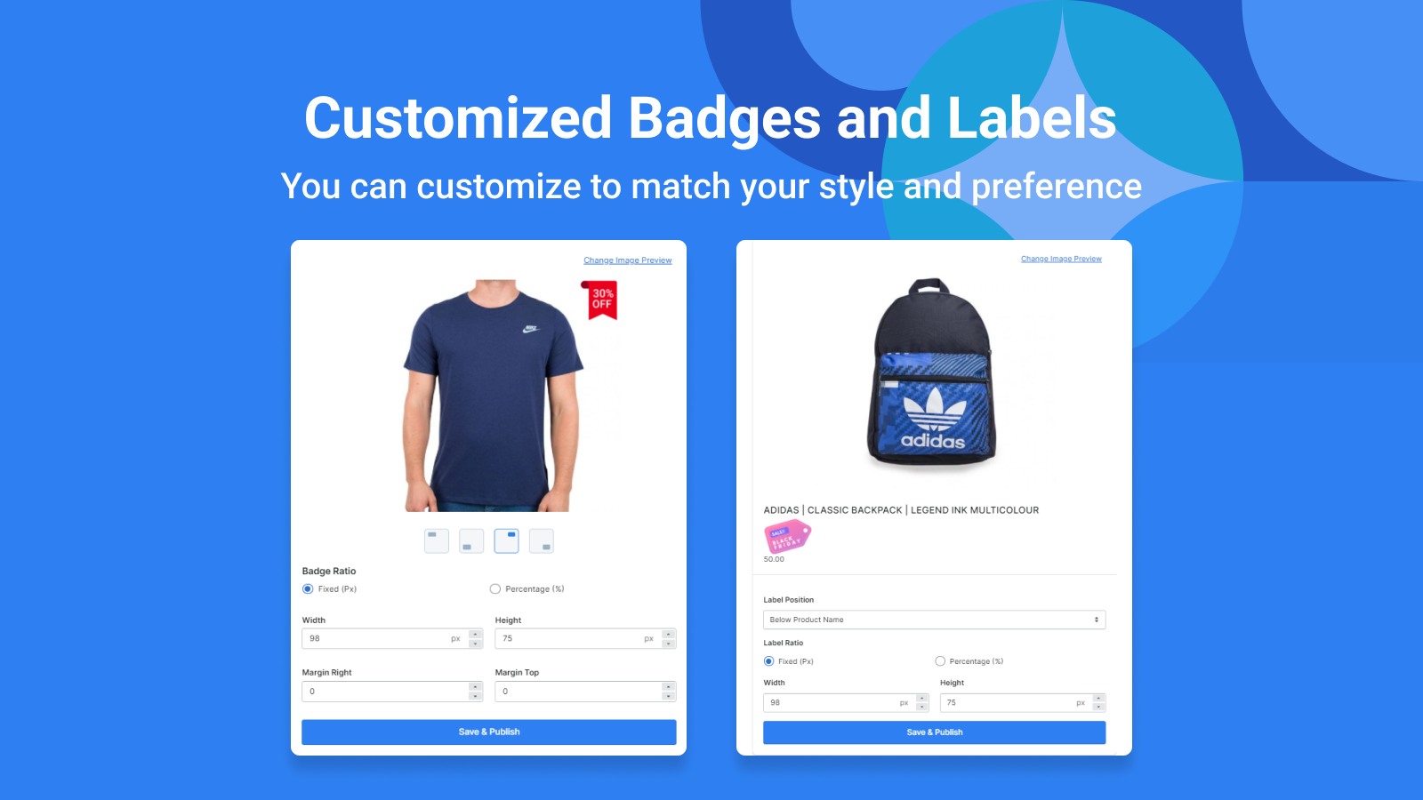 Personnaliser les badges et les étiquettes