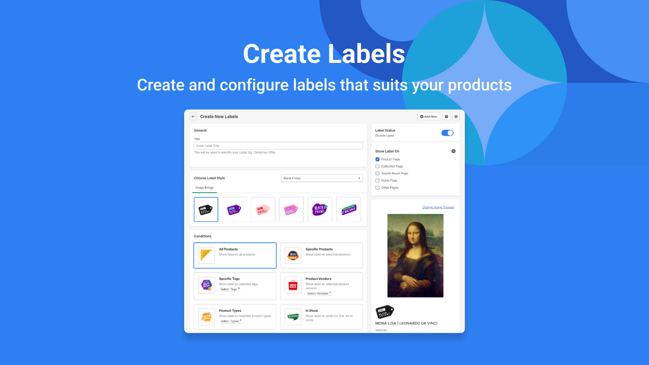 Create labels