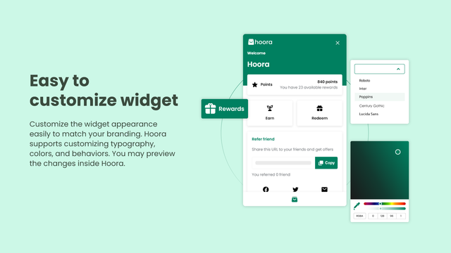 Widget facile à personnaliser