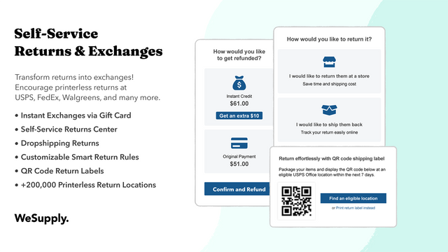 Shopify退货方式