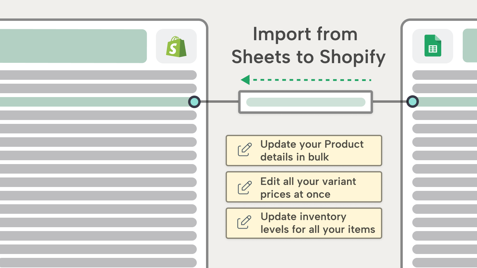 Import from Sheets to Shopify.