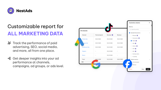 Tilpasselig rapport for alle marketingdata