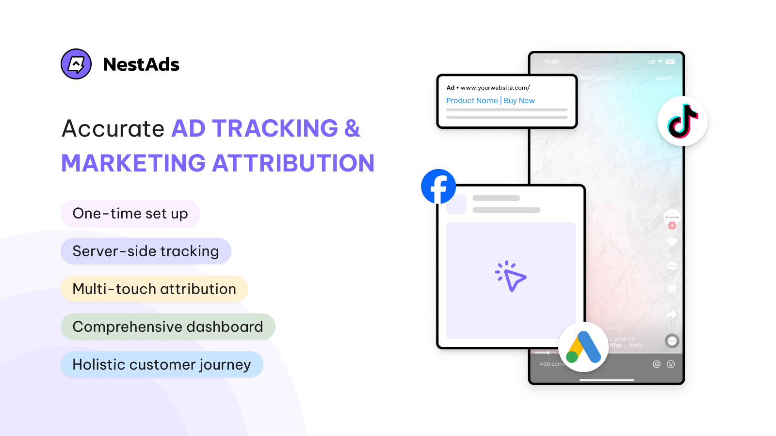 NestAds - seguimiento de anuncios y atribución de marketing