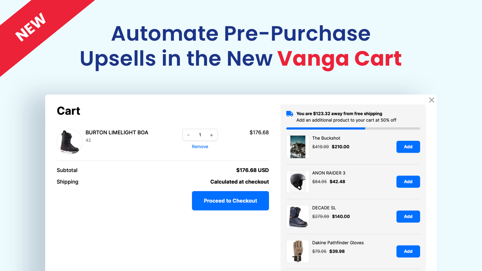 Automate pre-purchase upsells in the new cart