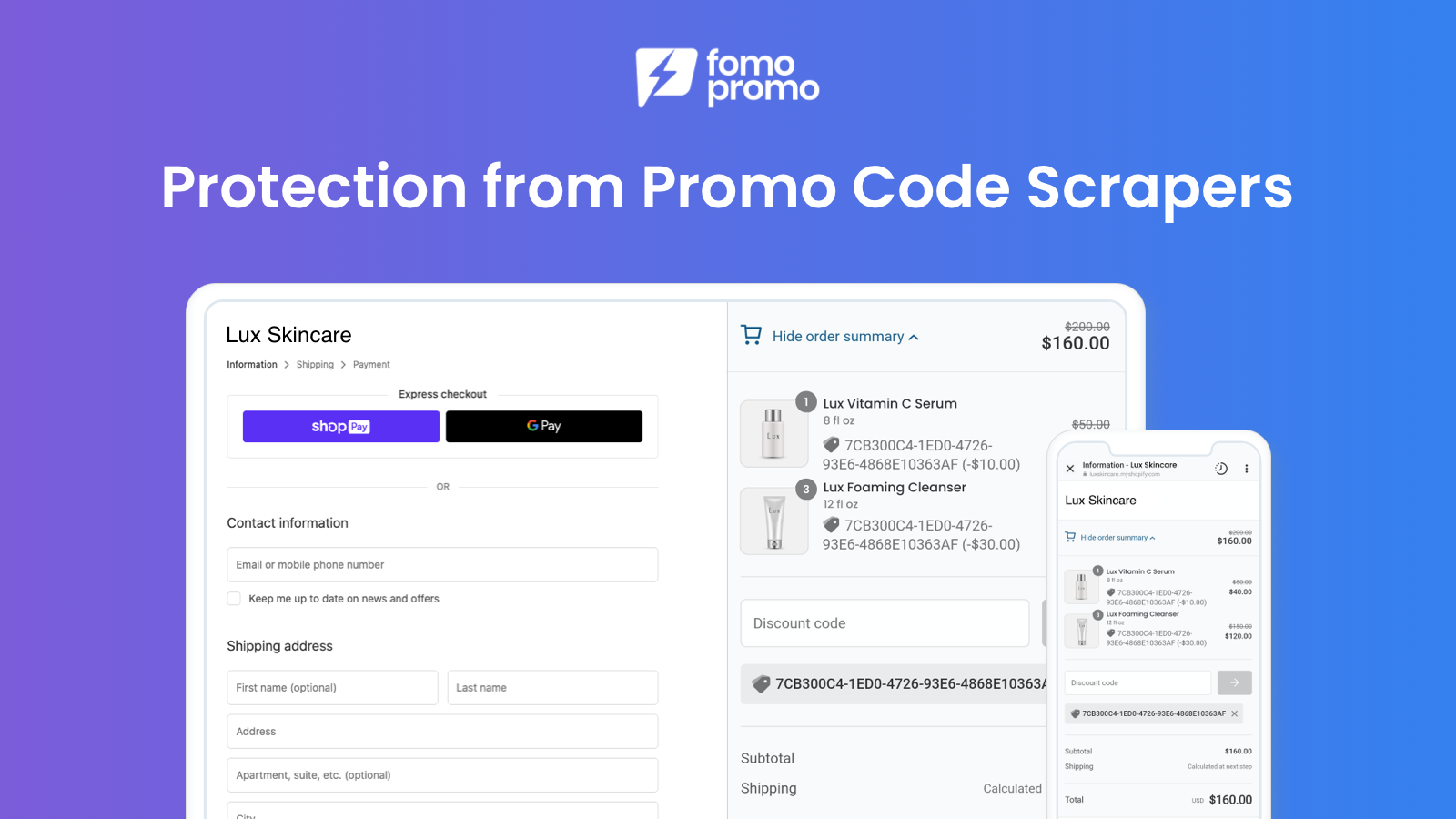 Echte omzetbescherming garandeert geen Promo Code Scraping