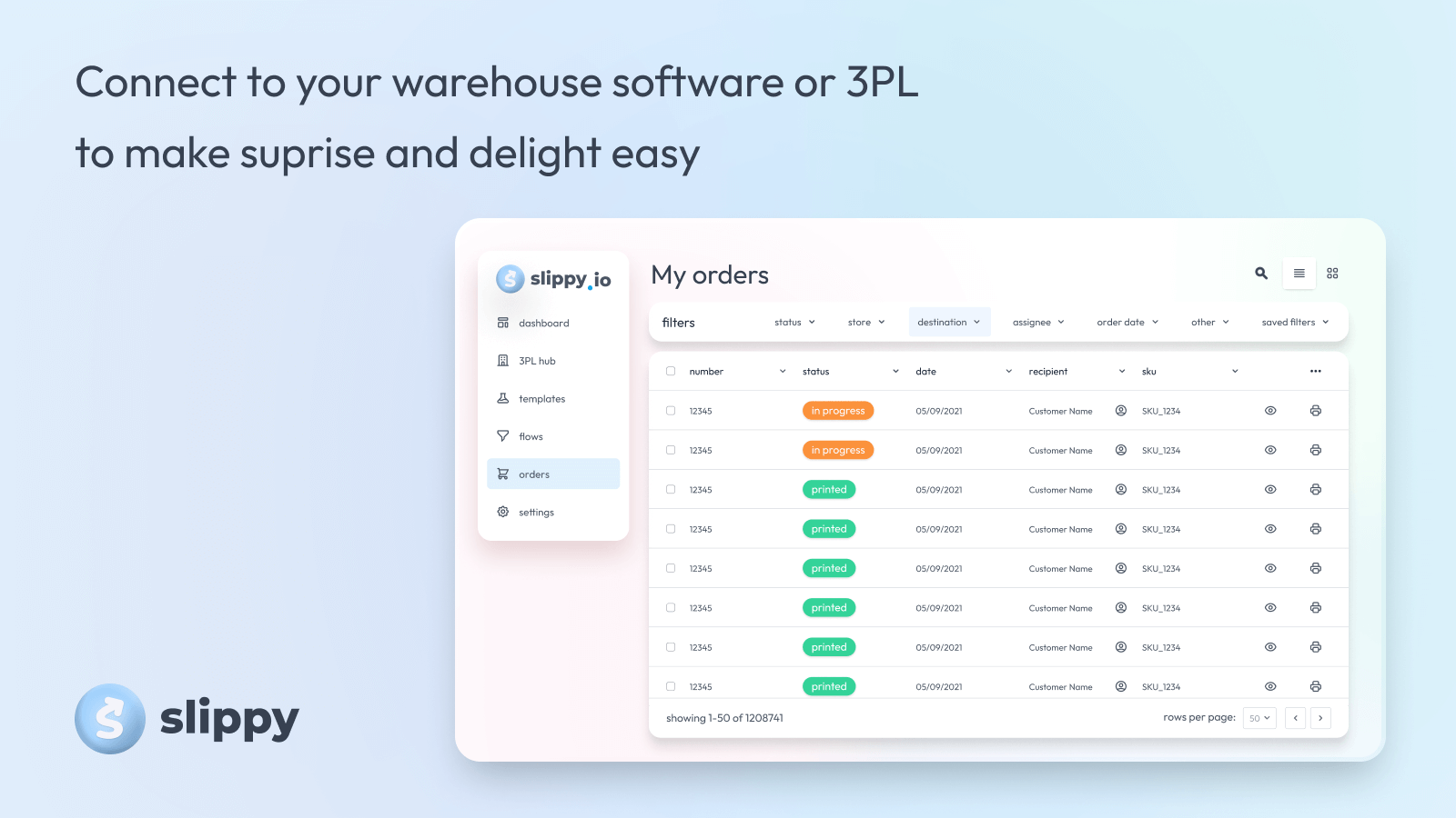 Manage your orders, assign printers, scan barcodes