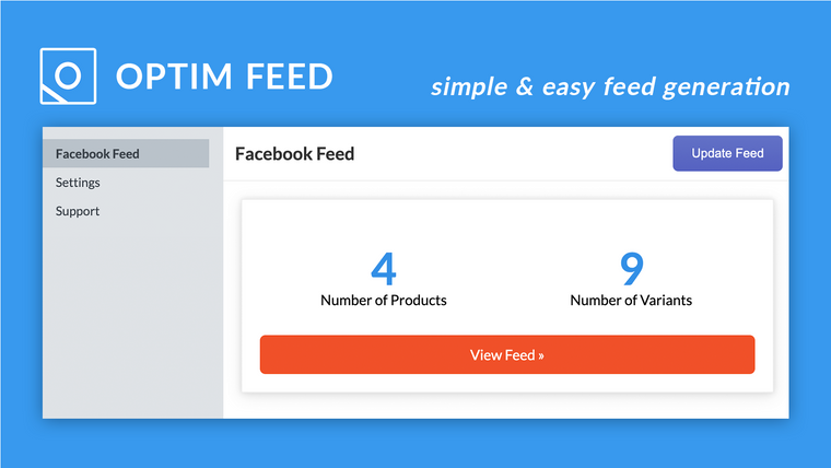 Optim Feed ‑ Facebook Catalog Screenshot