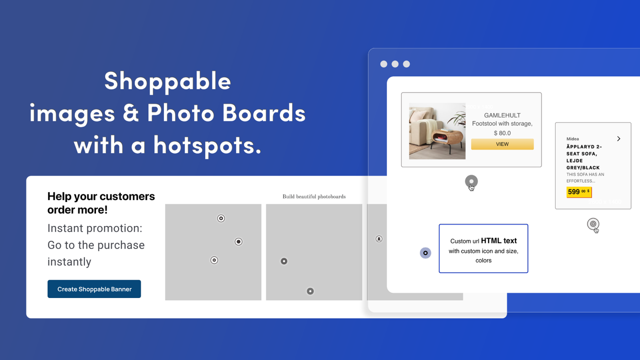 Dot Banner: Shoppable Images Screenshot