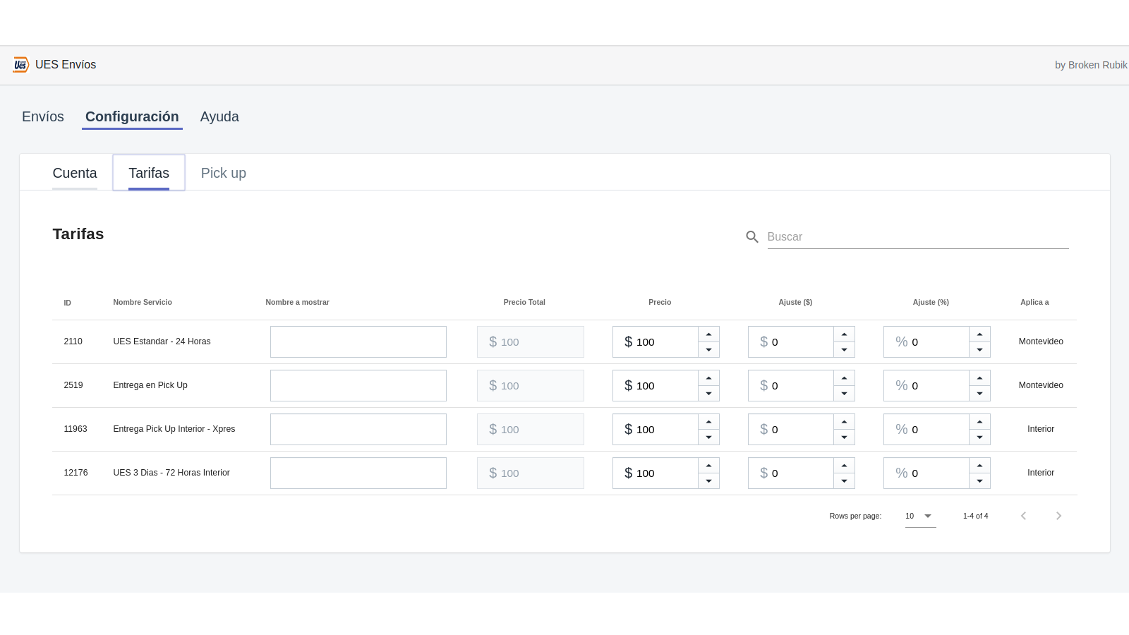 Configurez les tarifs de vos envois de manière personnalisée