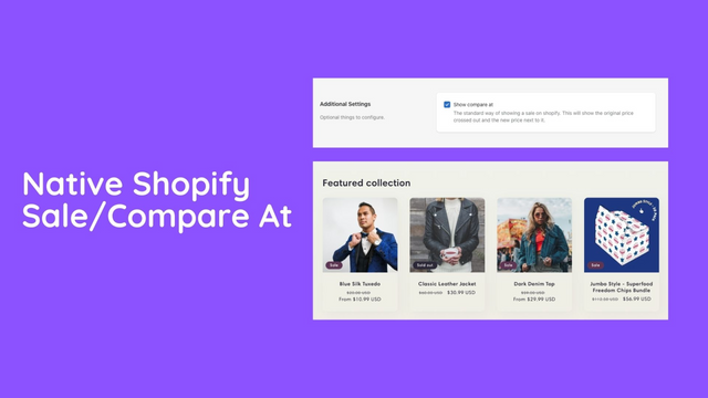 Utilisez les ventes natives Shopify sur la vitrine