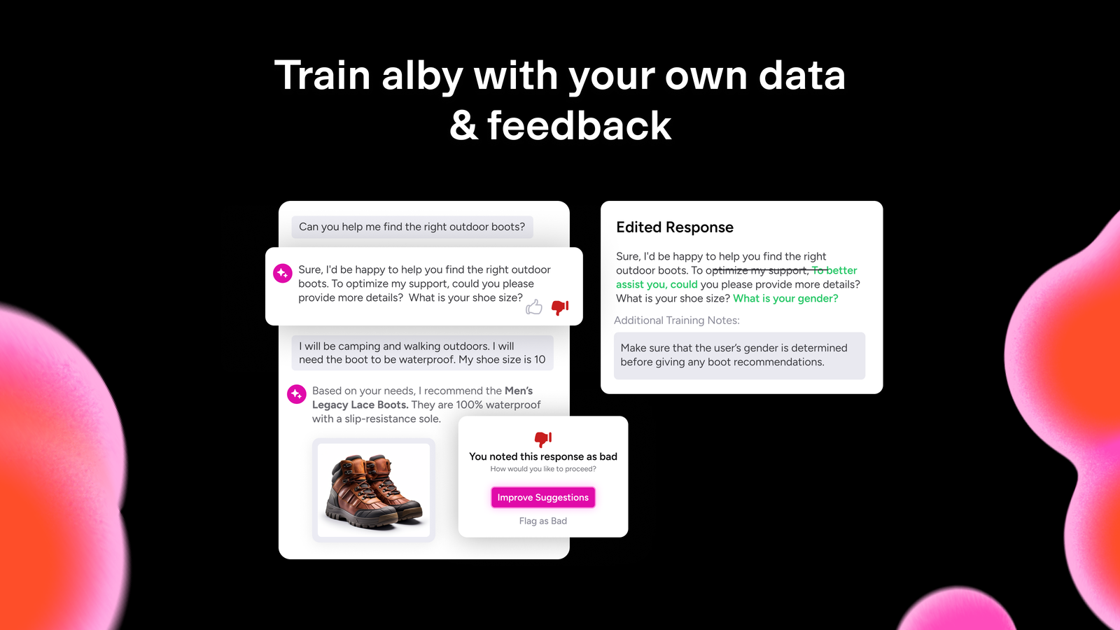 Train with your own data and feedback