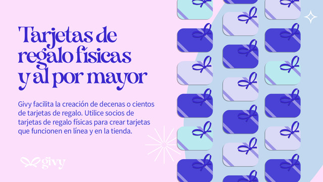 Tarjetas de regalo físicas y al por mayor