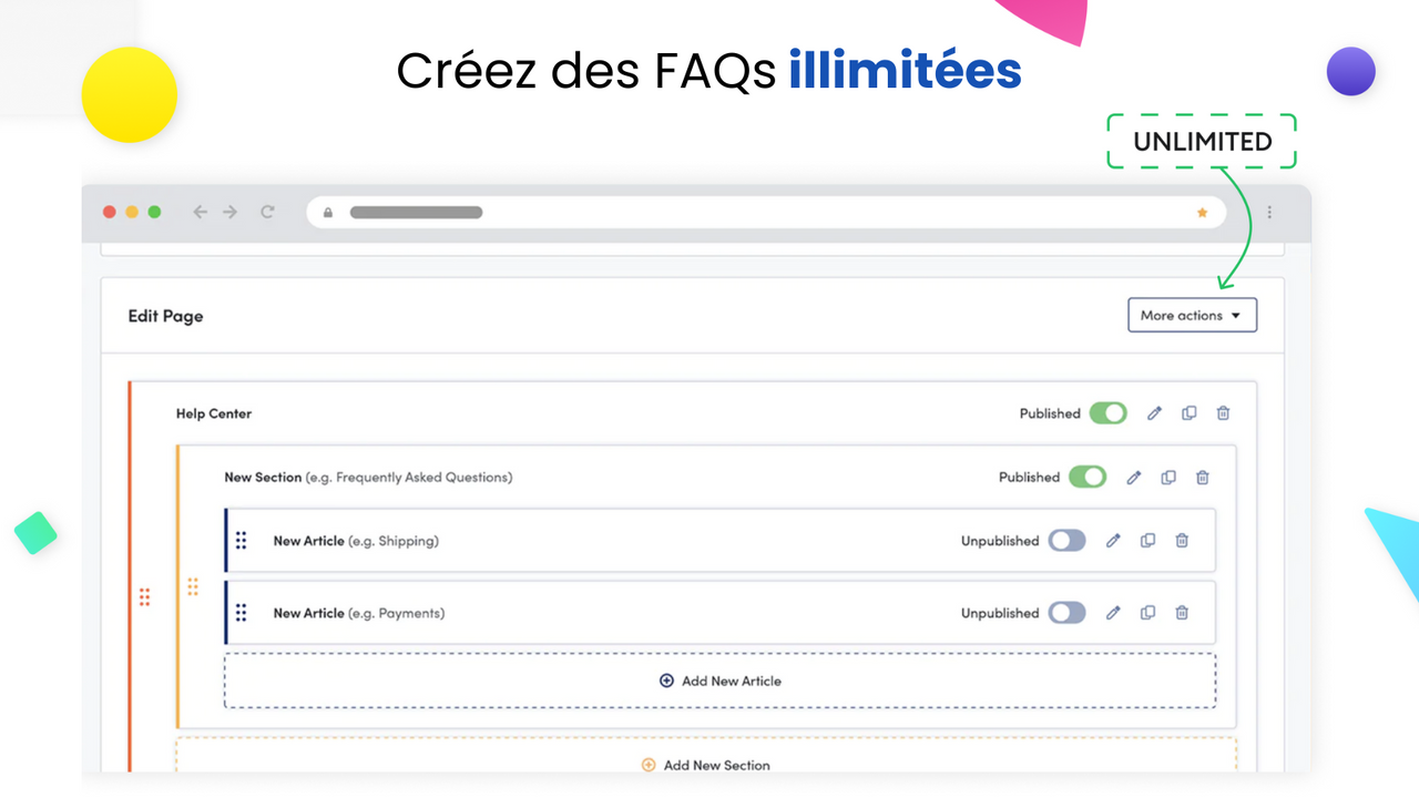 FAQ sur les produits / Créer une page FAQ gratuite sur Shopify