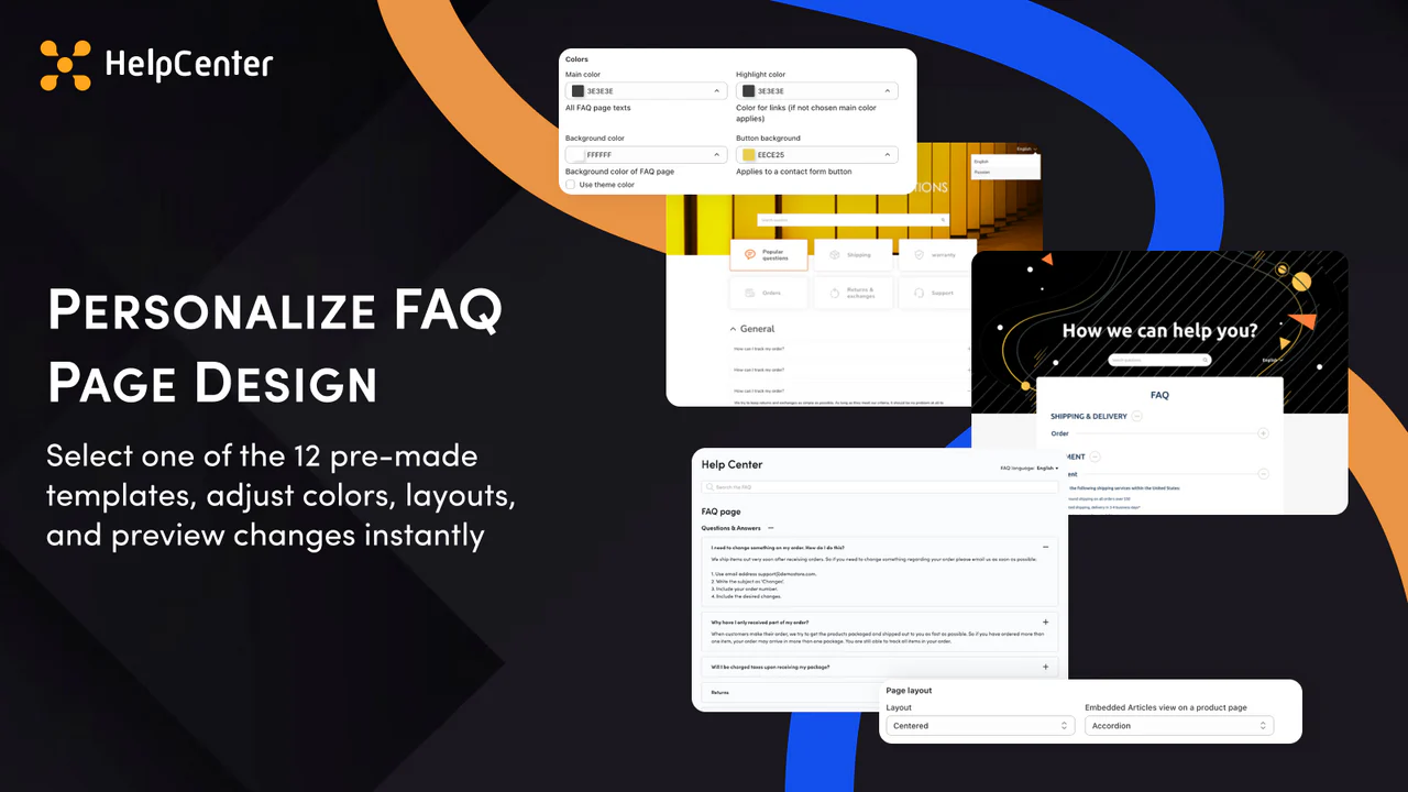 Shopify FAQ Mallar | Shopify FAQ Design | Shopify FAQ-app