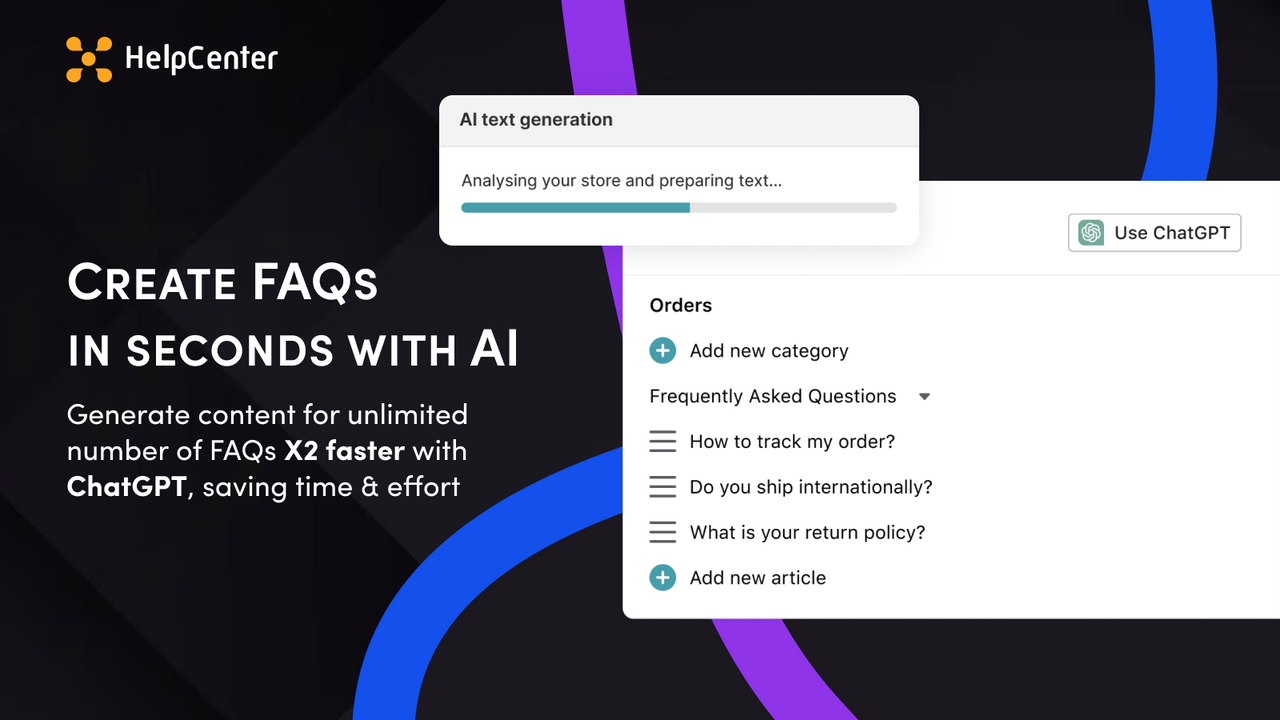 Helpcenter: AI FAQ Pagina