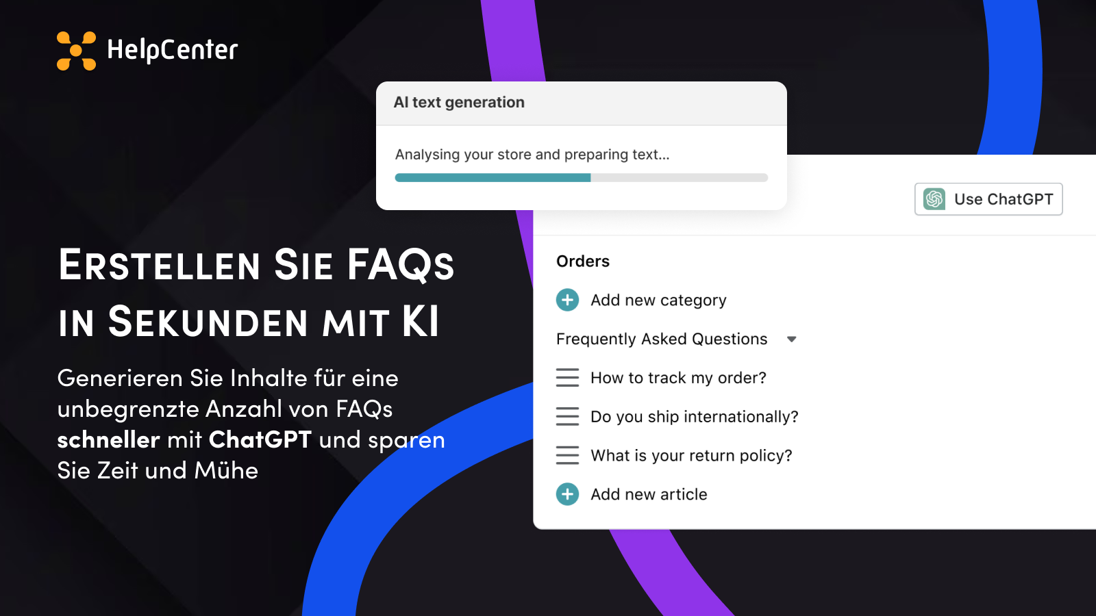 HelpCenter: AI FAQ Page | Shopify App