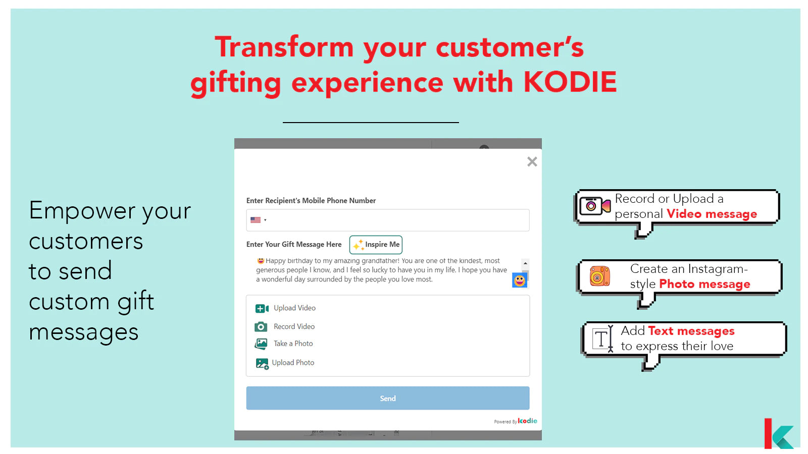 Video Gift Messaging by Kodie Screenshot