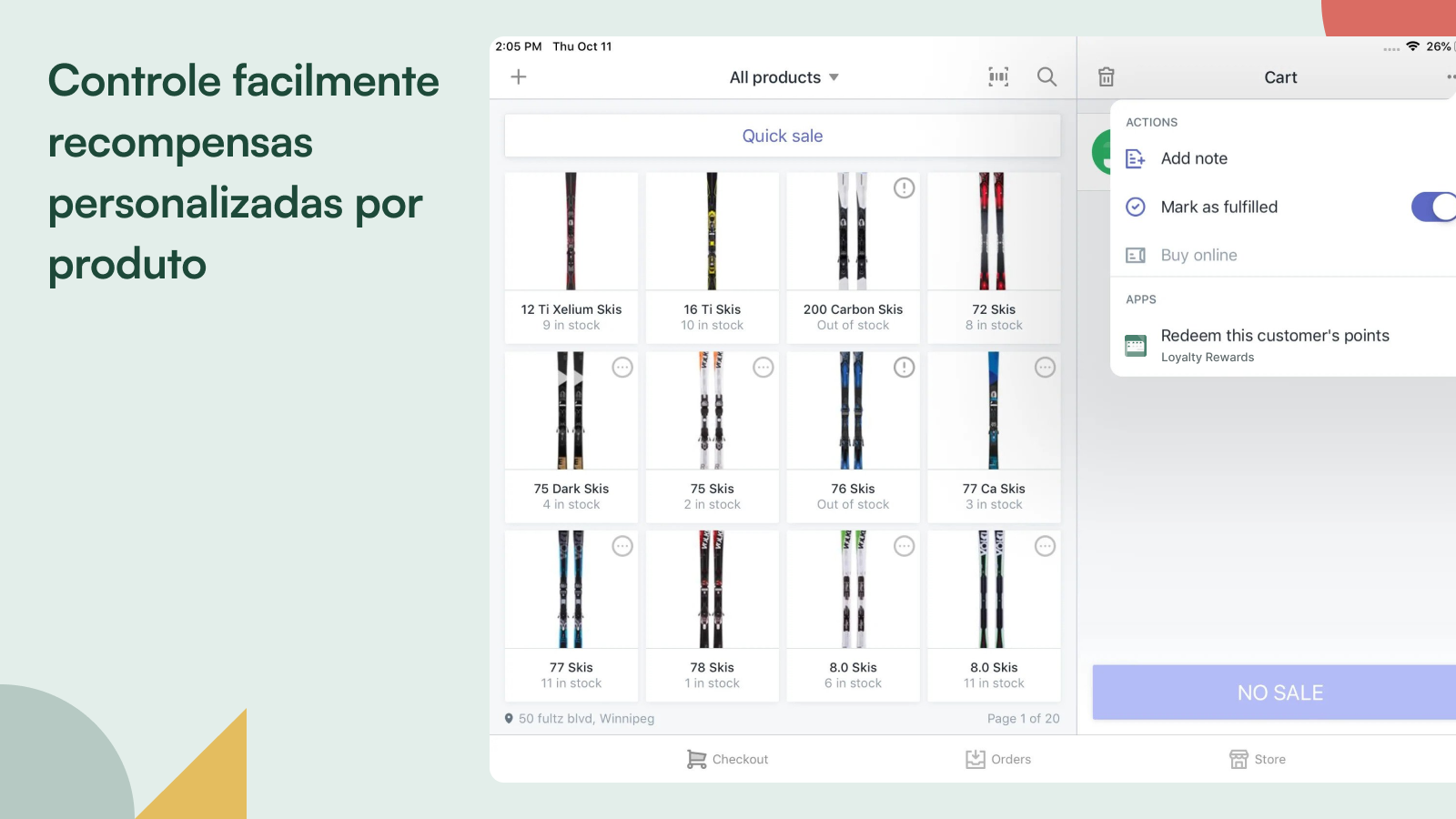 Controle facilmente recompensas personalizadas por produto