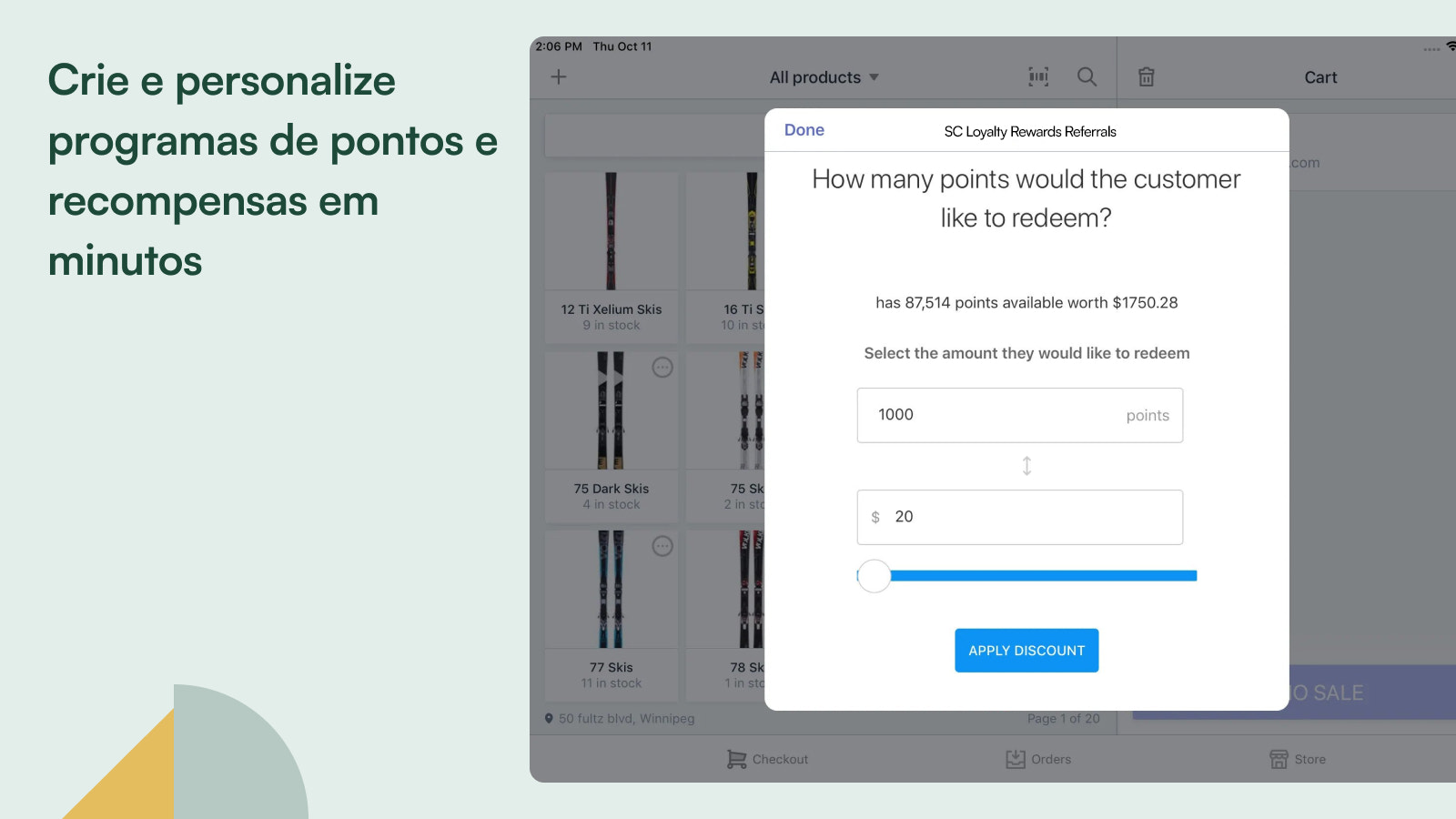 Crie e personalize programas de fidelidade em minutos