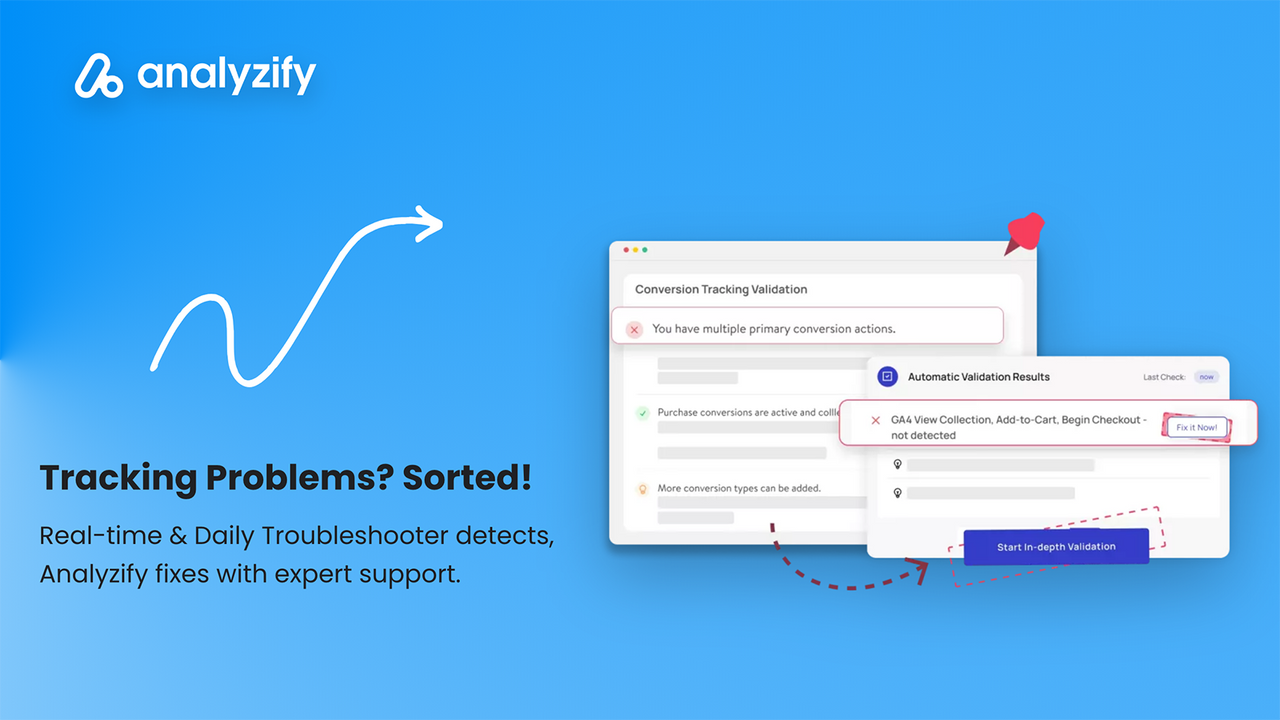 Solucionador de problemas de datos de Shopify de Analyzify