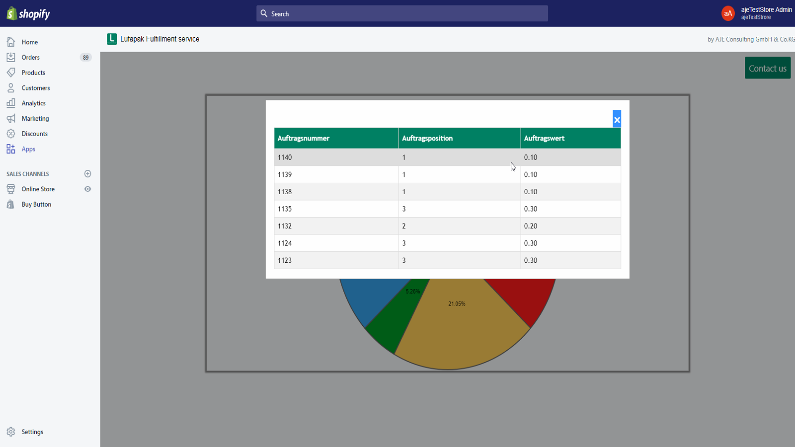 Lufapak Fulfillment Service Screenshot