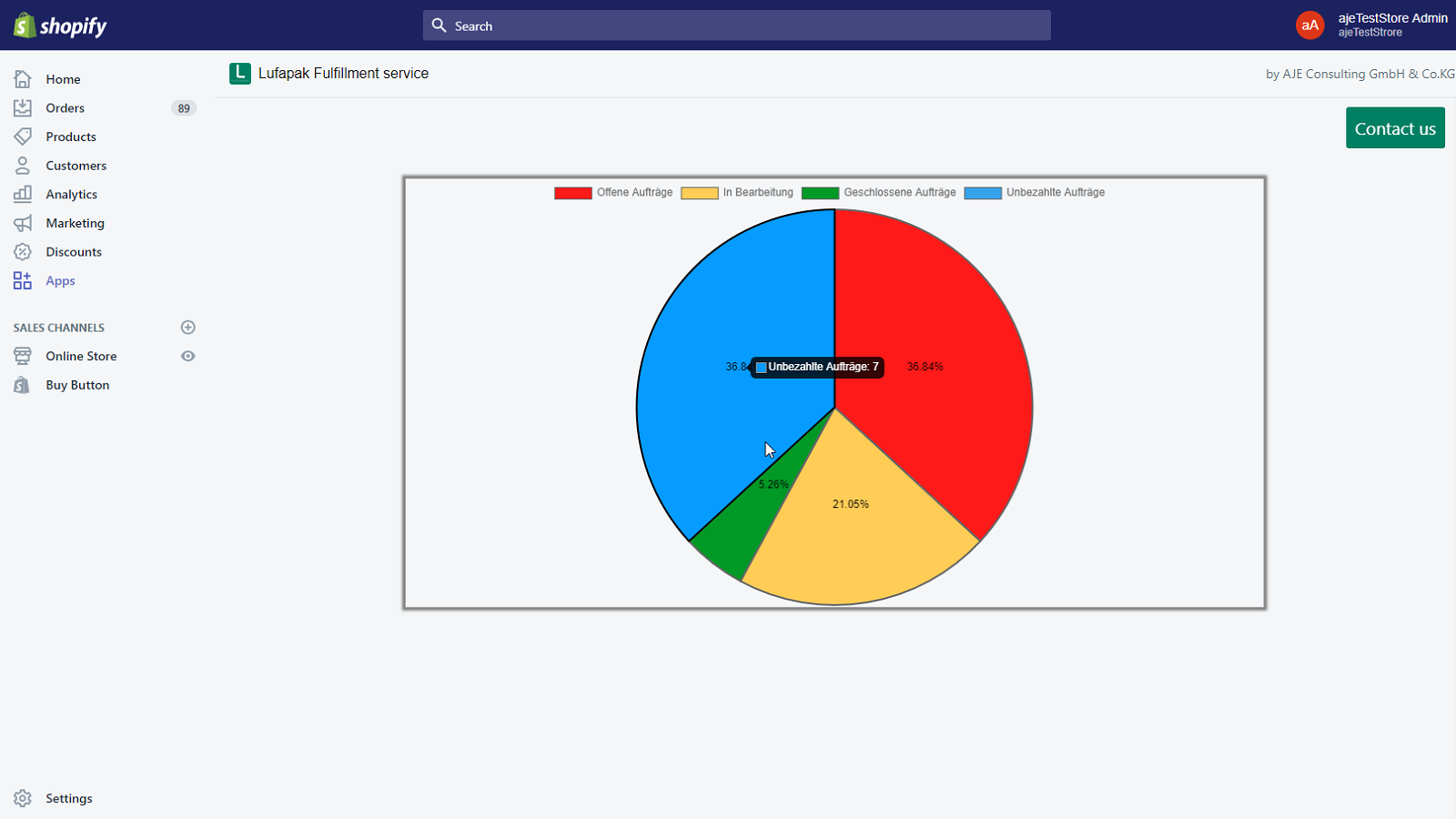 Lufapak Fulfillment Service Screenshot