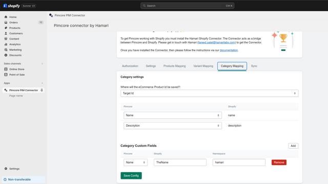 pimcore-shopify-category-mapping