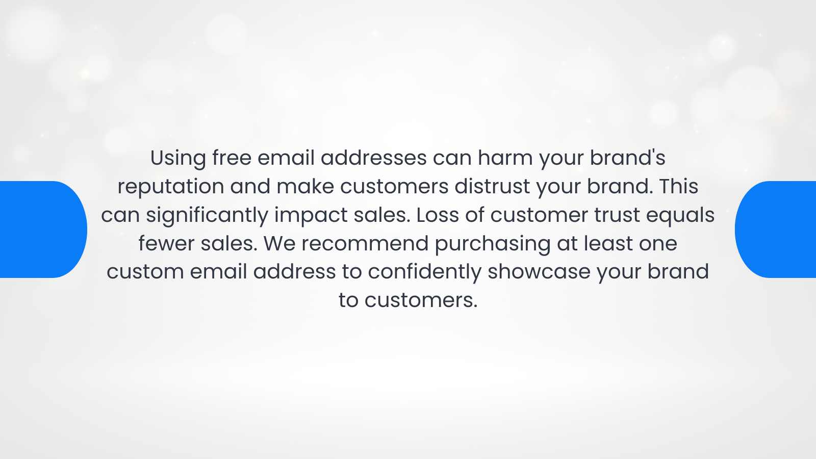 Using free email addresses can harm your brand's reputation