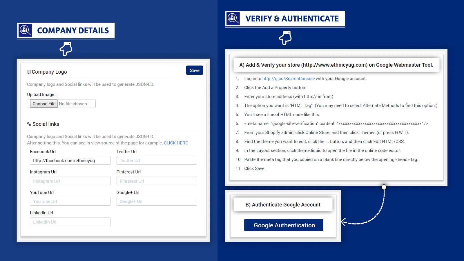 JSON - LD och sociala detaljer för google att lista