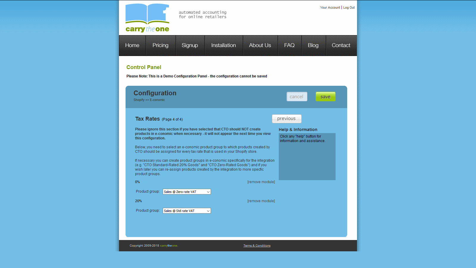 Tax Rate Configuration