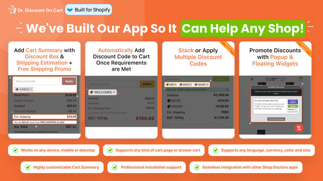 Wir haben unsere Rabatt-App so entwickelt, dass sie jedem Shop helfen kann!
