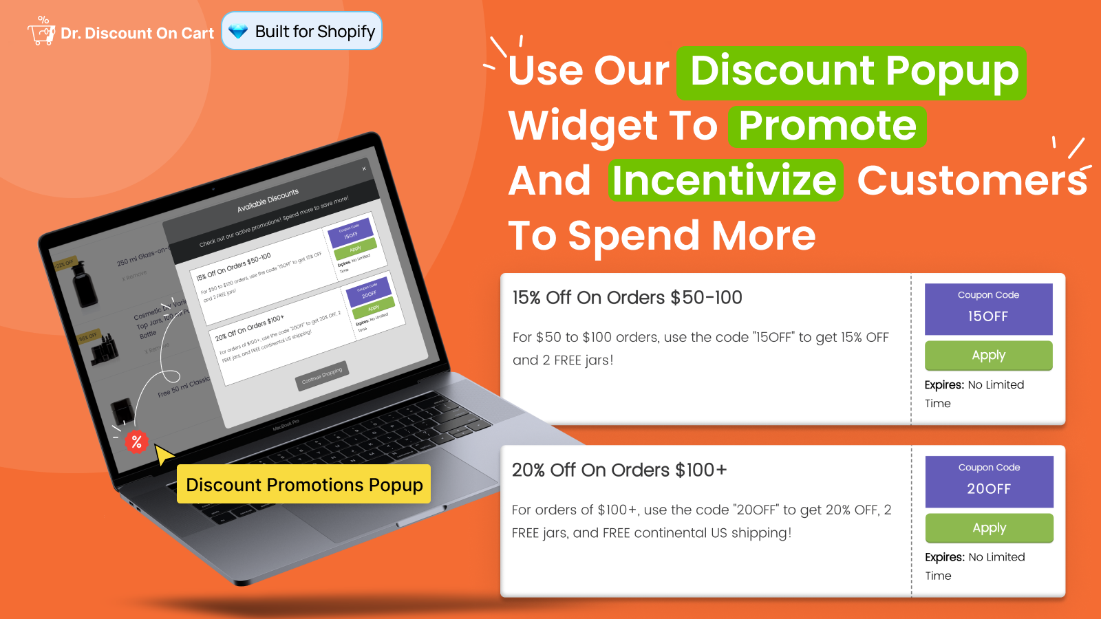 Promote Your Discount Using Our Available Offers Popup