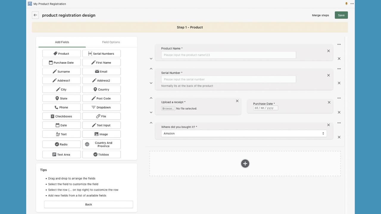Admin - designs de formulários personalizados com arrastar e soltar