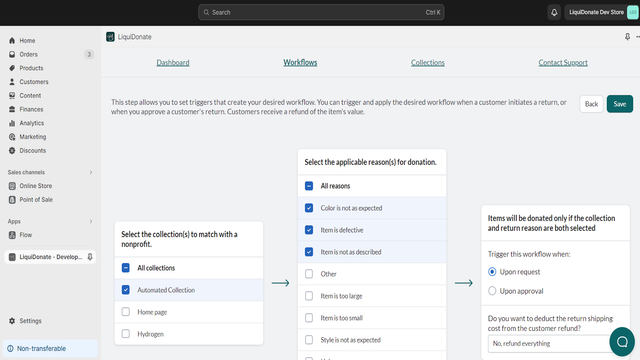 Configuración del flujo de trabajo