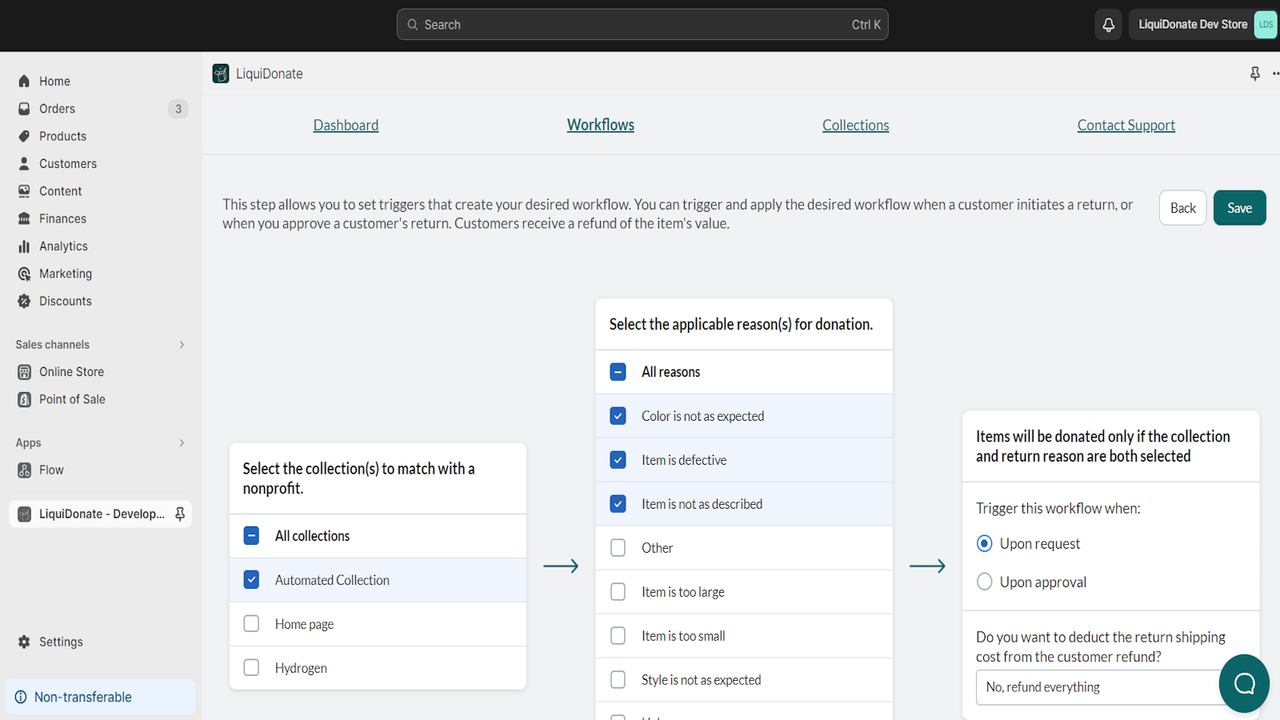 Workflow instellingen