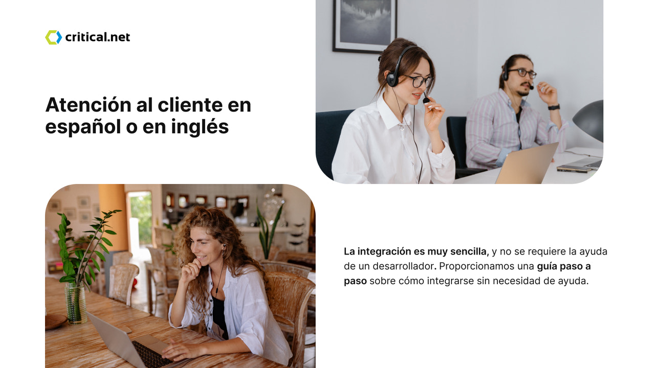 Atención al cliente en español o en inglés